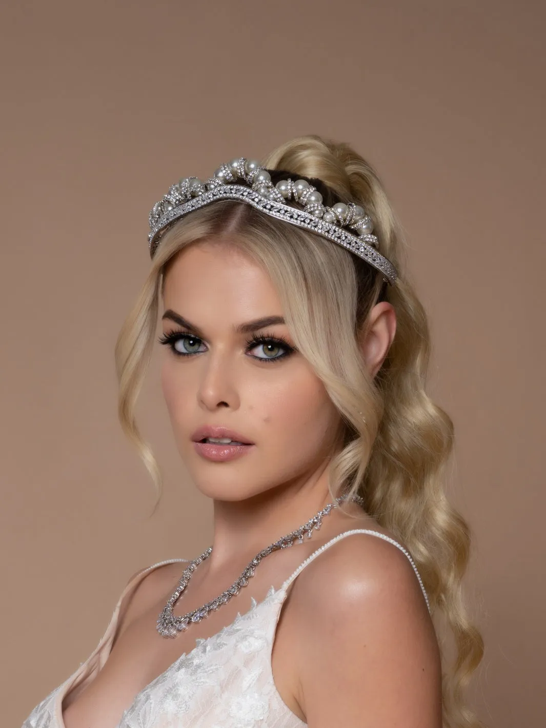 ADELAIDE Swarovski and Pearls Stunning Bridal Tiara (Final Sale)