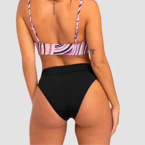 Billabong Sol Searcher Maui Rider Bikini Bottoms Black Pebble - Womens