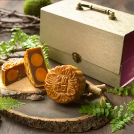 Crowne Plaza Changi Airport Mooncakes - White Lotus Paste with Melon Seeds