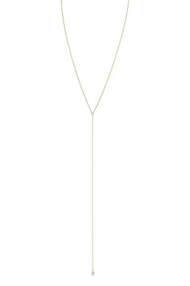 CZ BEZEL LARIAT NECKLACE BY SLOAN