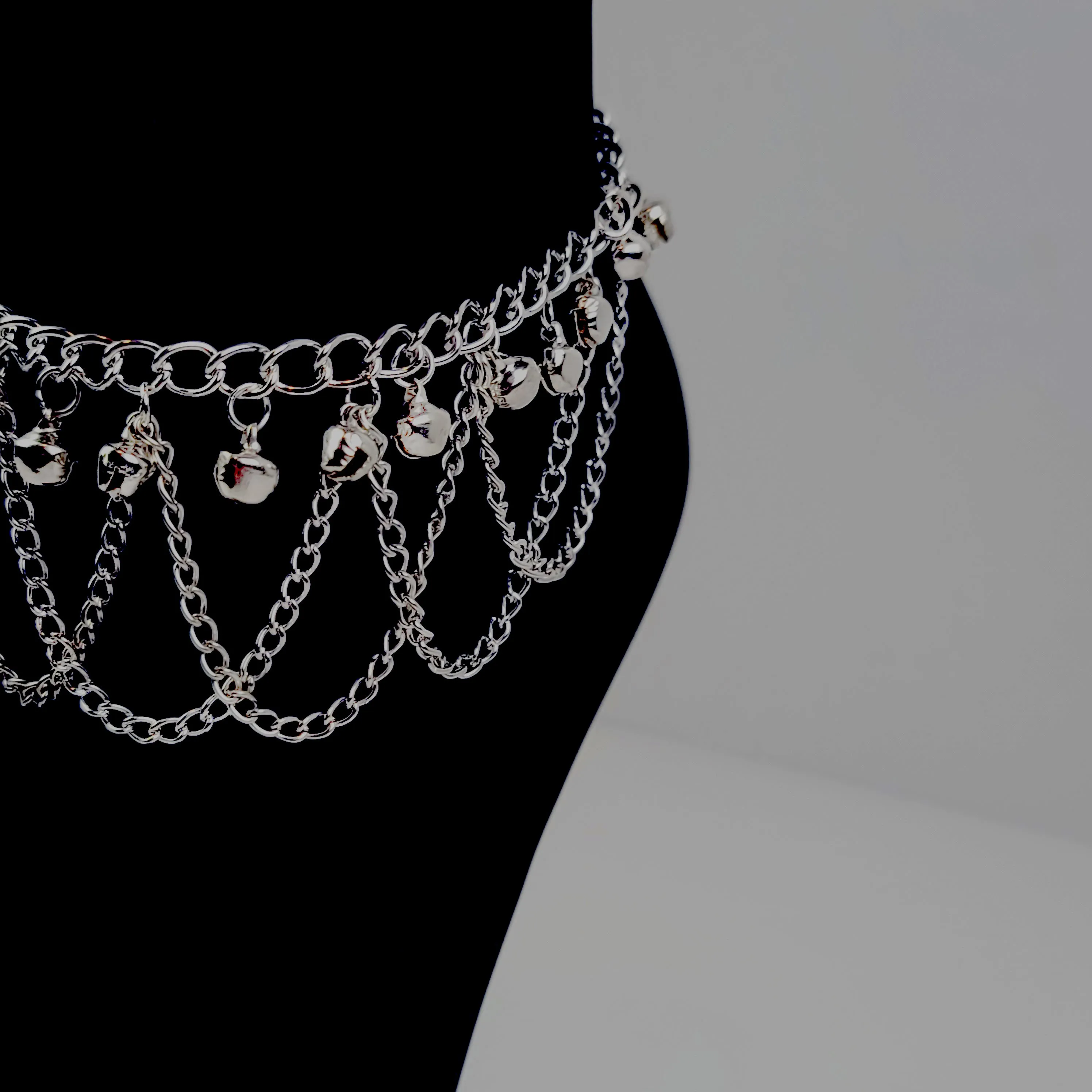 Elegant Silver Slave Anklet