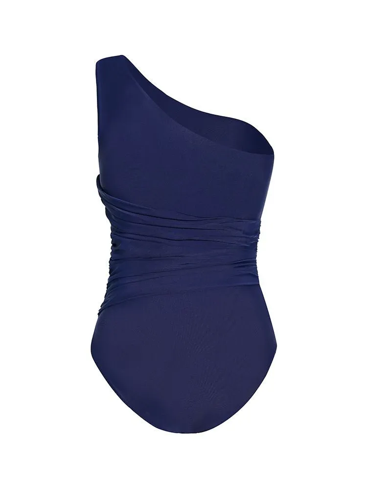 Ladies' Solid Color One-Piece Swimsuit For Vacation Outfit