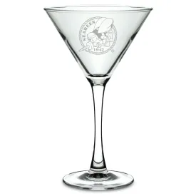 Navy Seabees 10oz Martini Glass*