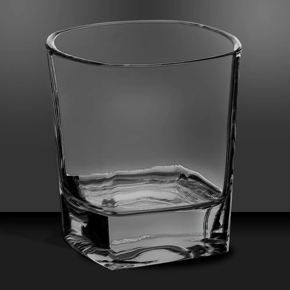 Set of 4 Rectangle Whiskey Glasses with Gift Box