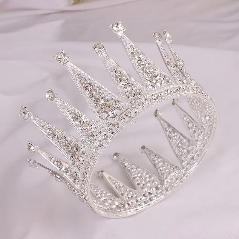 Vintage Elegance: Alloy Retro Round Bridal Crown Hair Ornament