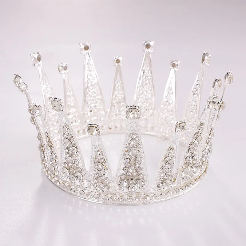 Vintage Elegance: Alloy Retro Round Bridal Crown Hair Ornament