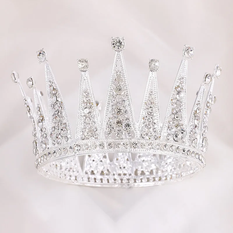 Vintage Elegance: Alloy Retro Round Bridal Crown Hair Ornament